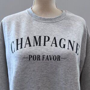 Champagne Sweatshirt Size M, Light Grey